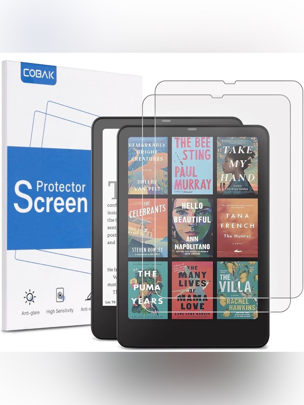 CoBak 2 Pack of Anti-Glare Matte 7” Screen Protectors for Amazon Kindle